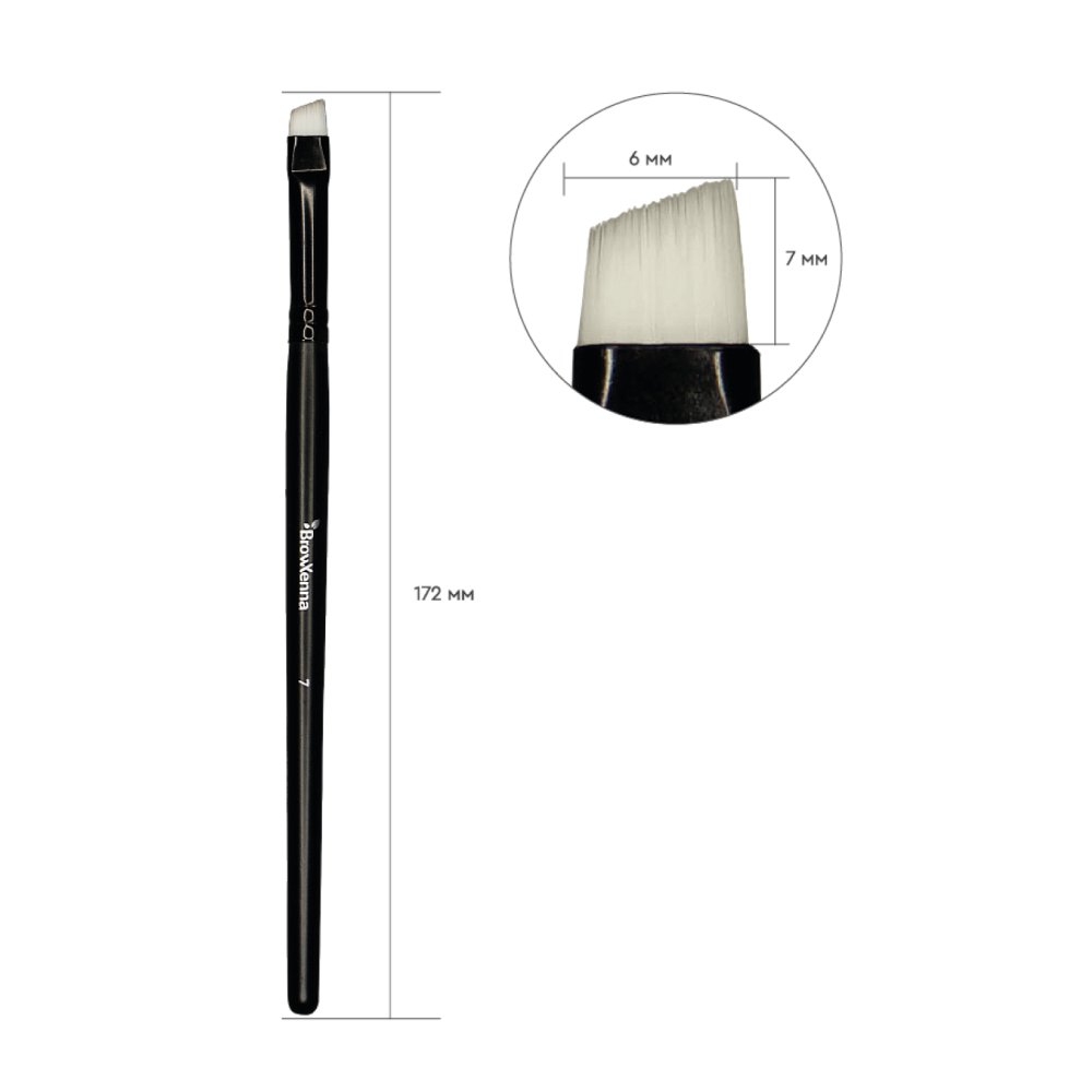 Кисть для бровей Synthetic BrowXenna® №7 (скошенная) - детальное фото
