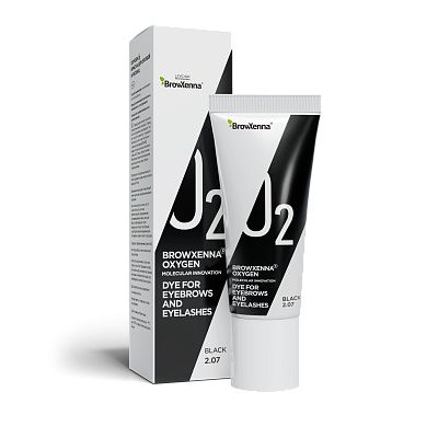 Краска для бровей и ресниц, OXYGEN J2, BLACK 2.07