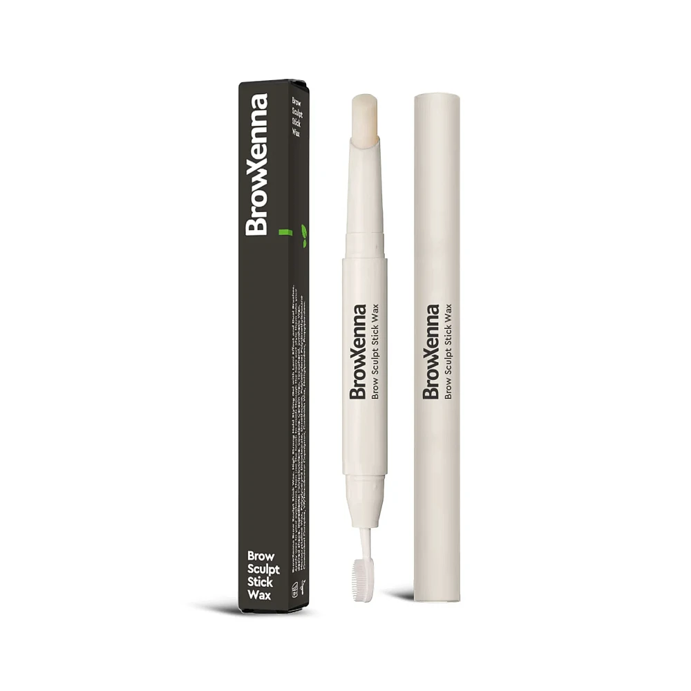 Воск-стик для укладки и ухода за бровями с щеточкой Brow Sculpt Stick Wax BrowXenna - детальное фото