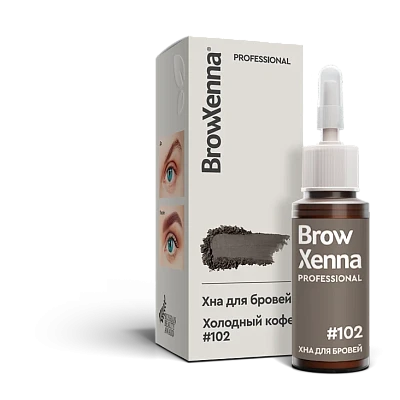 Хна для бровей BrowXenna® (флакон) | Шатен №102 Холодный кофе