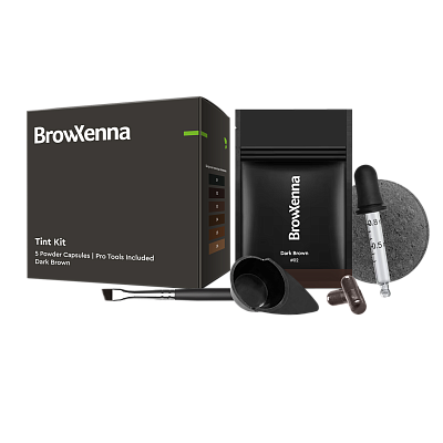 Пигмент в капсулах Tint Kit BrowXenna Dark Brown (темно-коричневый), #02
