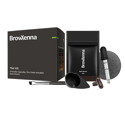 Пигмент в капсулах Tint Kit BrowXenna Dark Brown (темно-коричневый), #02