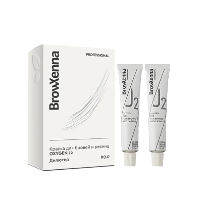 Краска для бровей и ресниц BrowXenna® OXYGEN J2, 2 шт., CLEAR SHADE DILUTER #0.0