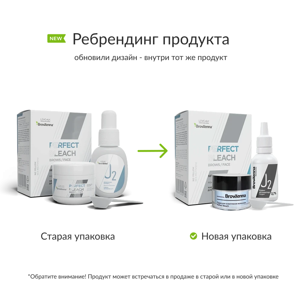 Профессиональный набор средств для осветления волосков Perfect Bleach, BrowXenna® - детальное фото