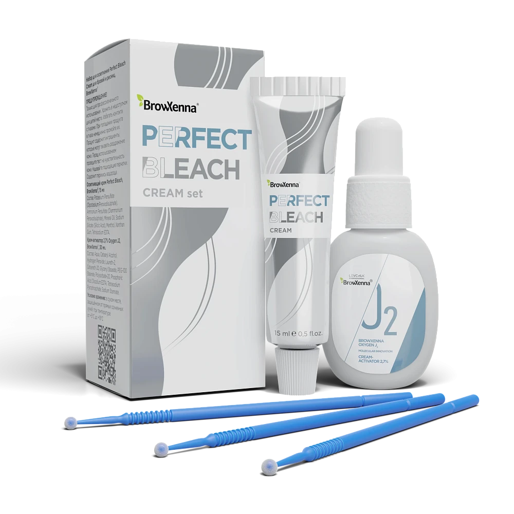 Профессиональный набор крем для осветления бровей Perfect Bleach, BrowXenna® - детальное фото