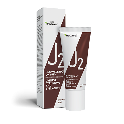 Краска для бровей и ресниц, OXYGEN J2, BROWN 5.67