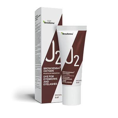 Краска для бровей и ресниц, OXYGEN J2, BROWN 5.67