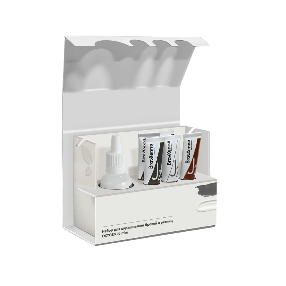Набор для окрашивания бровей и ресниц  OXYGEN J2 mini, BrowXenna® - детальное фото