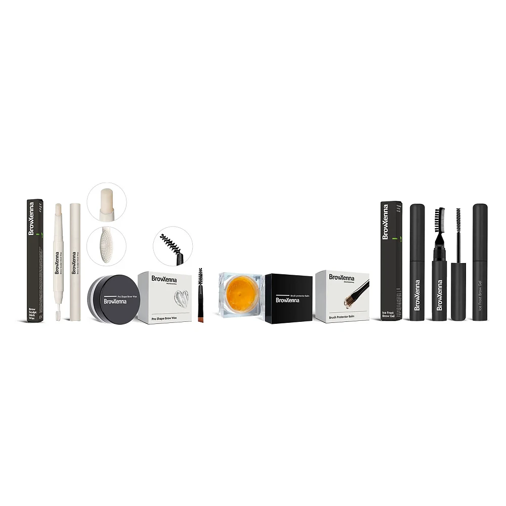 Воск-стик для укладки и ухода за бровями с щеточкой Brow Sculpt Stick Wax BrowXenna - детальное фото
