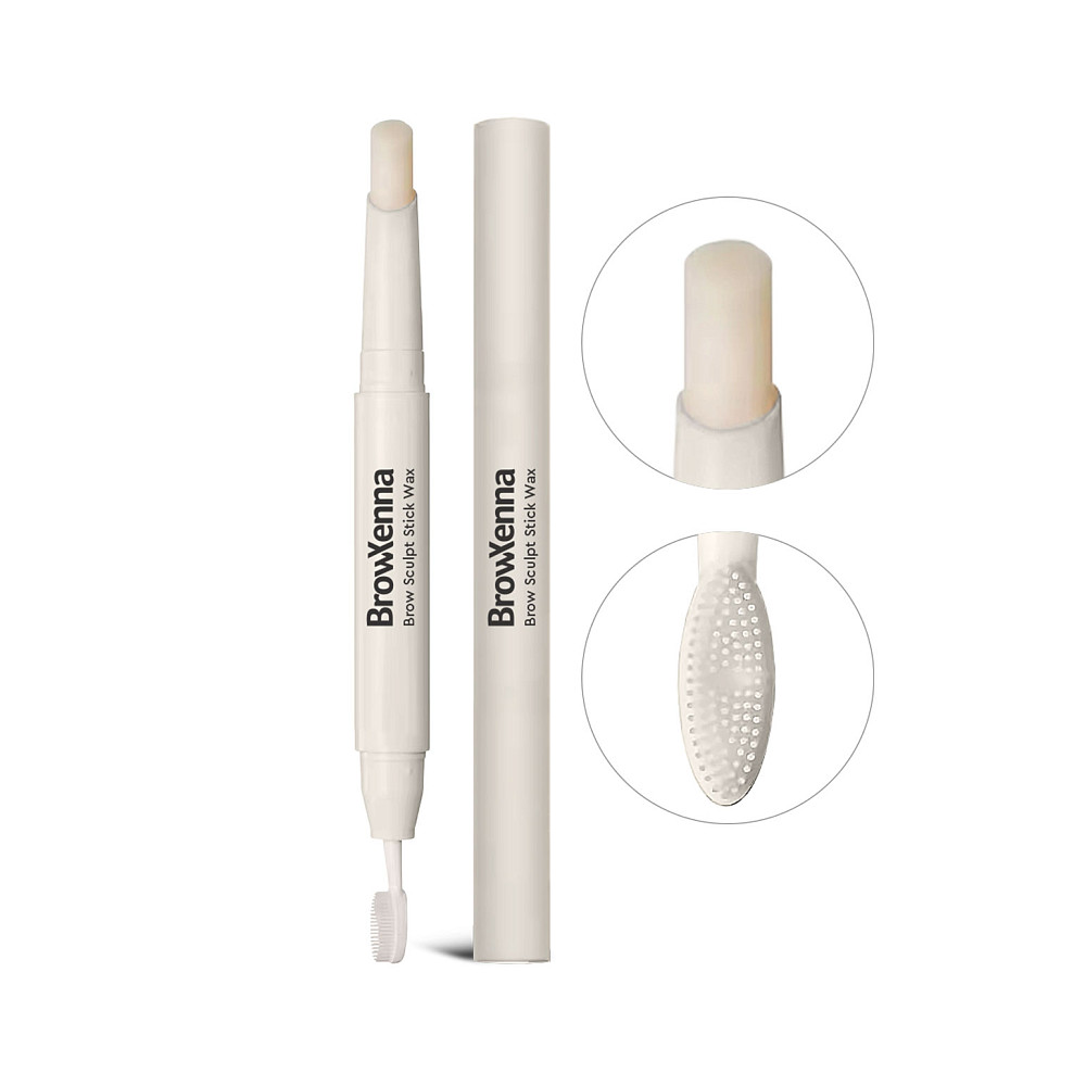 Воск-стик для укладки и ухода за бровями с щеточкой Brow Sculpt Stick Wax BrowXenna - детальное фото
