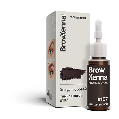 Хна для бровей BrowXenna® (флакон) | Шатен #107 Темная земля
